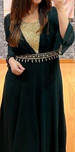 [Ready SG Stock] Deepavali & Party-wear Designer Embroidered One-piece Gown with Dupatta\Scarf [ Premium Indian Dresses]