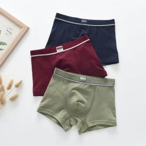 New Children High Quality Solid Boys Cotton Boxer Shorts Panties Kids Underwear for 2-20 Years Old Teenager 5pcs/3pc/lot Student2026