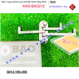 [HCM]Móc 3 Inox Bảo KAG-BAO212 Móc xoay 180 độ treo đồ nhà tắm SUS304 thiết kế tuyệt đẹp sang trọng tinh tế đến từng chi tiết