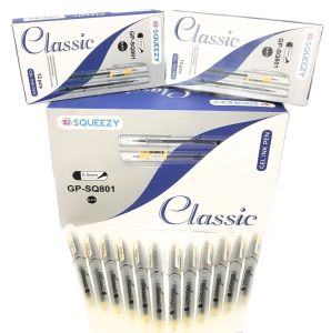 Harga (1kota/12pcs ) Pulpen GEL GP-SQ801 CLASSIC 0.5mm SQUEEZY High Quality
