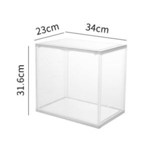 Zeekea Clear Plastic Storage Books Display Case Organizer for Handbag Model Wallet Toys Organization and Display