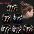 Korean Style Mesh Round Hair Clips Bird Nest Hair Bun Maker Lazy Man Hair Curler Bird Nest Bun. 