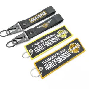 พวงกุญแจ Olecranon สําหรับมอเตอร์ไซค์ฮาร์ลีย์-เดวิดสัน พวงกุญแจผ้าโลหะปักลาย1ชิ้น อุปกรณ์เสริมสําหรับมอเตอร์ไซค์