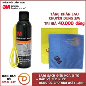 Chai xịt vệ sinh hệ thống điều hòa ô tô 3M 3M-ACC - tặng 1 khăn 3M SQ21 màu ngẫu nhiên Làm sạch & khử mùi AC ô tô không tháo tap-lo