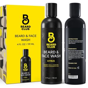 The Beard Club Brush Comb and Scissors Grooming Kit for Mens Beards and Mustaches Gift Set