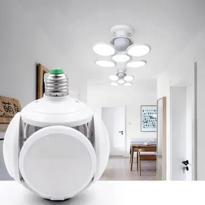 60W LED UFO Football Ceiling Light Bulb 5 Panel High Brightness Energy-Saving White