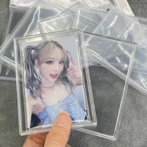 PLLEWY Transparent Hard Acrylic Case Snap Type Anti-scratch Card Sleeve Hard Acrylic Card Display Stand Kpop Idol Photocard