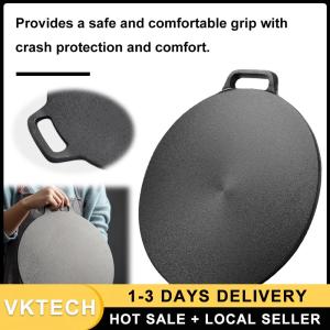 กระทะเหล็กหล่อขนาดใหญ่ สำหรับทำแพนเค้กและย่างบาร์บีคิว พื้นผิวไม่ติด ขนาด 14 นิ้ว สีดำ