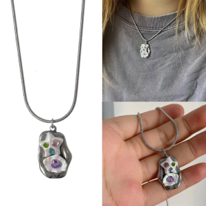 Lava Star Heart Necklaces Star Pendant Necklace Hot Girl Women Y2k Titanium Steel Material for Women Girlfriends