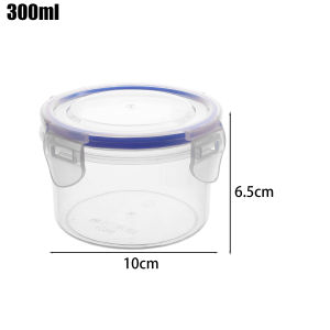 YESPERY 300/600/1000ml Sealed Round Refrigerator Storage Box with Lid Plastic Crisper Microwave Safe Lunch Box with Lid