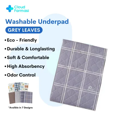 [CloudFarmasi] Washable & Reuseable Underpad Bed Pad for Adult with Multiple Sizes & Patterns - 1 sheet