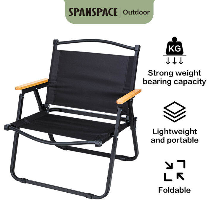 Vusign Spanspace Kursi Lipat Camping Piknik Kursi Taman Folding Chair Kapasitas Kg