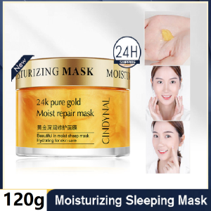 24k Gold Sleeping Mask Cream Gel Face Mask Plant Essence Skincare Beauty Sleeping Facial Mask / Krim Masker Muka 120g topeng muka