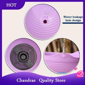 [Chandrae] Hanging Orchid Pot With Chain Pp Plastic Hanging Basket Flowerpot Hanging Wall Mounted Green Pot With Succulent Pot