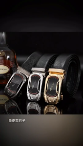 Mens Business Waistband Casual Wear Waist Belts Automatic Buckles Leather Belt for Modern Gentlemen