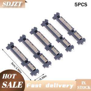 SDJZT 5pcs SATA Interface Socket SSD Solid State Drive Seat 7+15P 22PIN Male Connector Seat Sinking Plate Patch Type Connector Port