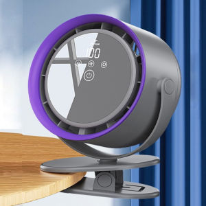 Touch Control LED Portable Desk Fan USB Rechargeable Bladeless Air Circulator Fan Table Fan Clip-on Fan for Stroller