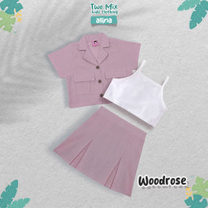 Setelan Rok Anak Perempuan Lucu - Allina Set Rompi Anak Cewek 1-6 Tahun 4370B
