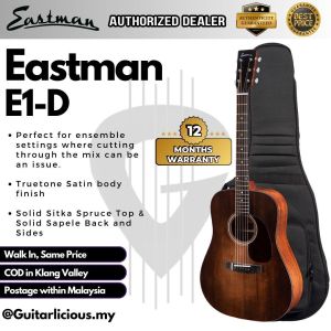 Eastman E1-D Dreadnought Solid Sitka Spruce Top & Solid Sapele Back and Sides - Classic ( E1D-CLA / E1-D-CLA / E1D )