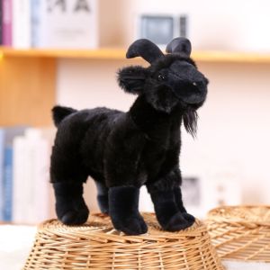 WXUZGC168 18/30cm Baby Goat Plush Doll Horned Sheep PP Cotton Stuffed Animal Doll Soft Doll Toys Birthday Gift