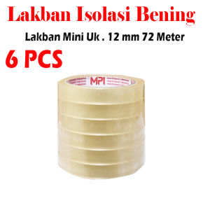 Lakban Isolasi Bening Uk 12 mm x 72 Meter - Lakban Isolasi 24 mm x 72 Meter / Lakban Mini - MPI