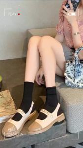 Rr♢Giày Mary Jane Jane Nhỏ Mũi Tròn Bằng Da Đính Ngọc Trai Thời Trang Mùa Hè Cổ Điển Dành Cho Nữ 20213/31