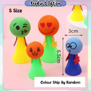 [iRojak] LED Toy Bouncy Emoji Jumping Toy Mini Sensory Toys Party Goodies Kids 发光弹跳玩具 Mainan Mini Murah - BT413