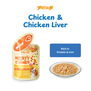Petsup Meaty Chunks Wet Dog Food 12pcs Bundle Real Meat Hydrating Meal Topper Rich in Amino Acids Iron & Zinc for Strong Muscles Energy & Daily Vitality Nutritious Wet Dog Food for All Dogs