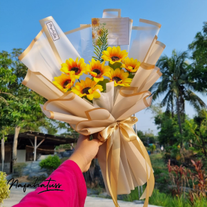 Buket Bunga SUNNY artificial Bau Wangi Wisuda Nikahan Ulang tahun Premium Elegant Bucket Original Mewah buket murah