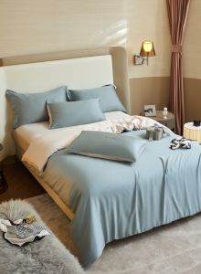 Bộ chăn ga gối lụa trơn cao cấp 100%Tencel 100s phối 2 màu tương phản mới nhất 2022 chất liệu siêu mềm mịn mát đủ size đủ màu
