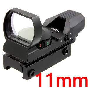 【Shipping From Philippines/COD】100% Original Tactical Red Dot Sight Adjustable Reflex 4 Reticle Red Green Point Sights Optical Reflection Scope with Free Battery