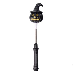 LABAICAI LED Đèn lồng bí ngô Halloween Gậy nhấp nháy Dạ Quang Thanh lấp lánh mùa xuân Đồ chơi que bí ngô cầm tay Dễ thương Đèn lồng ma bí ngô cầm tay Trẻ em người lớn