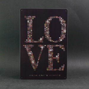 Bbdd Vintage American Route 66 Biển Kim loại trang trí nội thất cho bar phòng khách và phong cách công nghiệp tranh tường