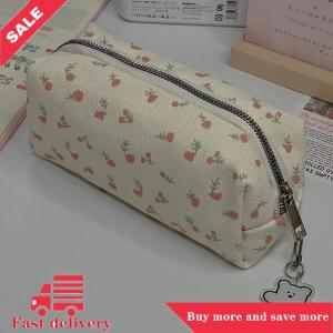 [COD]Flash Delivery Cartoon Floral Printing Pen Bag For Women Grils Large Capacity Stationery Bag Pencil Case Multifunctional Stationery Organizer