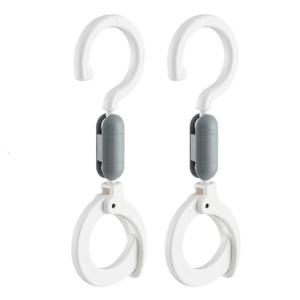 1/2 Pcs Baby Stroller Hooks Clips 360 Degree Rotate Hooks Mommy Bag Hanger for Hanging Diaper Bags Stroller Organizer