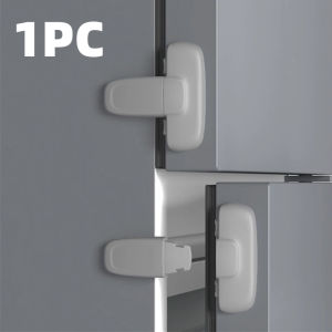 Baby Refrigerator Safety Lock Buckle T-shaped Double Button Fridge Door Lock Child Lock Protector Child Safety Fridge Lock