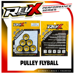 Revx Racing Roller Set/Flyball/PulleyFlyBall 6PCS (SOLD AS SET) For CLICK/PCX/ADV/MIO125/NMAX/AEROX/FAZZIO/GEAR/GRAVIS/MSI125/SPORTY/SOULTY/FINO Maximum and High Performance Flyball