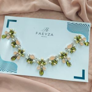 Payet Rangkai Leher Saquina Set / Payet Kebaya | Bisa Custom Warna