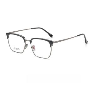 Maolazi thời trang siêu nhẹ Kính Retro vuông kinh doanh Kính mắt thoải mái kính theo toa thuốc quang khung nam 68807l