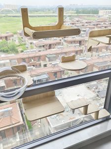 Cat Window Hammock With Heavy Duty Suction Cups Punch Free Cat Wall Shelf/ Cat Bed /Solid Wood House Pet House Cat Box Cat Cage cat wall furniture Wall-mounted Cat Climbing Rack