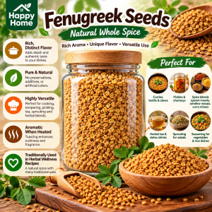 Fenugreek Seeds 300g | Premium Whole Methi Seeds for Cooking Tea Curry Pickling & Wellness