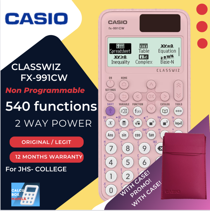 Casio scientific calculator pink hot sale