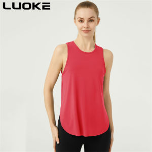 Luoke เสื้อแขนกุดเสื้อกีฬารัดรูปสำหรับผู้ชายวิ่งของผู้หญิงเสื้อกั๊กฟิตเนสยืดหยุ่นเสื้อกล้ามกีฬาพิลาทิสเสื้อกีฬา