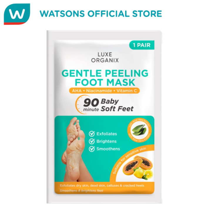 LUXE ORGANIX Gentle Peeling Foot Mask 1 Pair