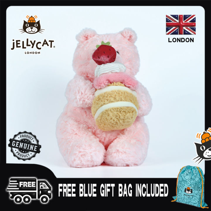 Jellycat Leola Bear Shanghai Limited Plush with Strawberry Cake