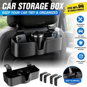 3 In 1 Car Trunk Storage Box Cars Seat Back Organizer Suitable for 99% of vehicles