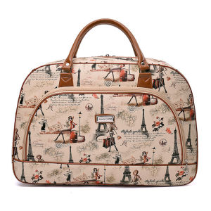 พร้อมส่งในไทยกระเป๋าเดินทางแบบพกพากระ เป๋าเดินทางกระเป๋าสะพายกันน้ำ พิมพ์ กันน้ำ กระเป๋าสไตล์เกาหลี จุของได้เยอะ