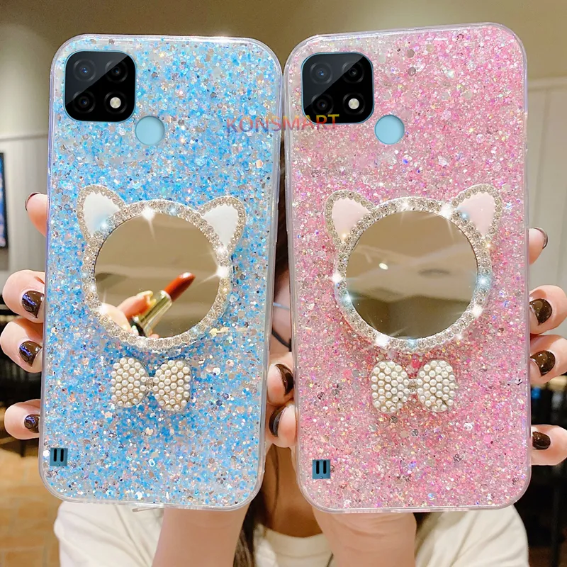 Konsmart Realme C11 Mobile Cover Bling Glitter Case For Realme C11