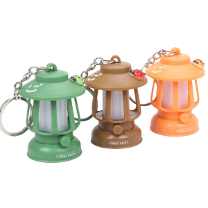 Retro Glowing Oil Lamp Pendant Vintage Inspired LED Light Keychain Ornament For Camping Trips And Fashionistas