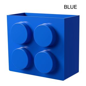Magnetic Building Blocks Storage Box Refrigerator Plastic Wrap & Straws Holder Creative Kitchen Fridge Accessories Organizer